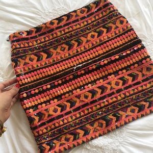 Festival Season Skirt! Vibrant Neon Sequined Mini